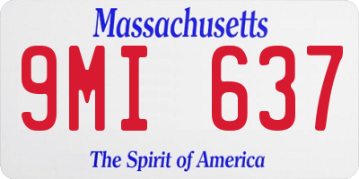MA license plate 9MI637