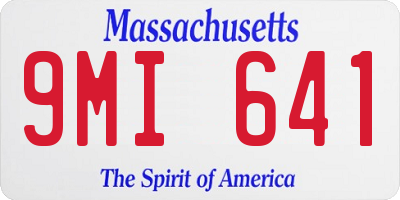 MA license plate 9MI641
