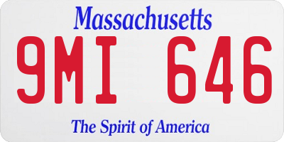 MA license plate 9MI646