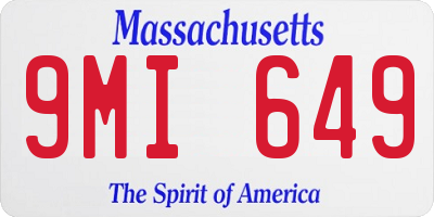 MA license plate 9MI649