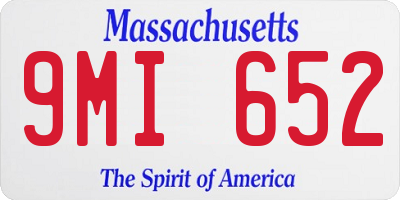 MA license plate 9MI652
