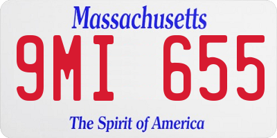 MA license plate 9MI655