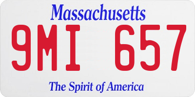 MA license plate 9MI657