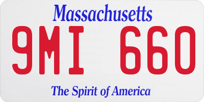 MA license plate 9MI660