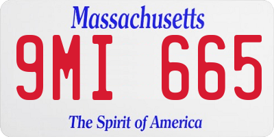 MA license plate 9MI665