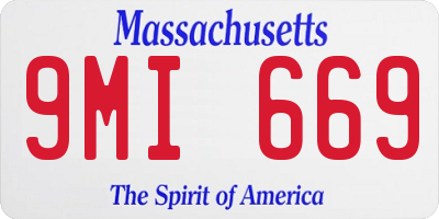 MA license plate 9MI669