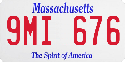 MA license plate 9MI676