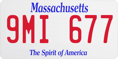 MA license plate 9MI677