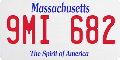 MA license plate 9MI682