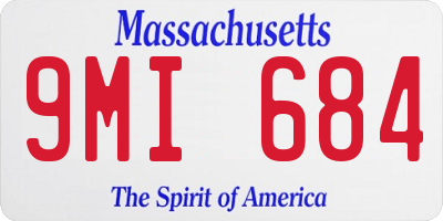 MA license plate 9MI684