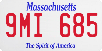 MA license plate 9MI685