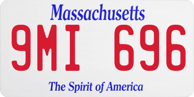MA license plate 9MI696