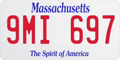 MA license plate 9MI697