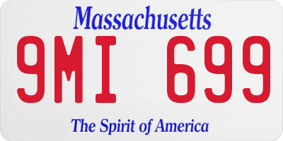 MA license plate 9MI699
