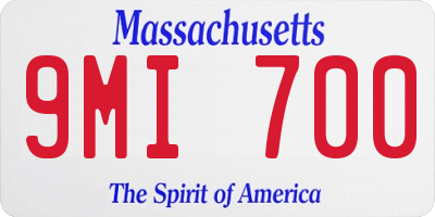 MA license plate 9MI700