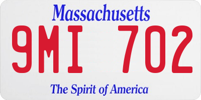 MA license plate 9MI702