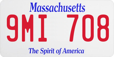 MA license plate 9MI708