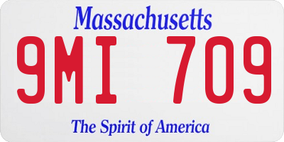 MA license plate 9MI709