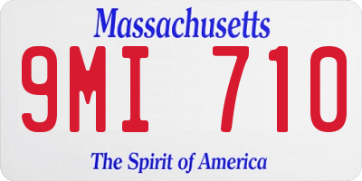 MA license plate 9MI710