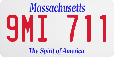MA license plate 9MI711
