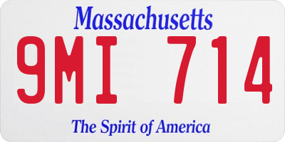 MA license plate 9MI714