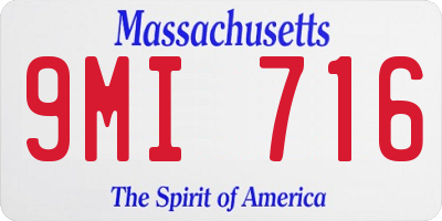 MA license plate 9MI716