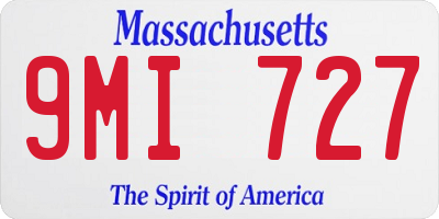 MA license plate 9MI727