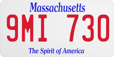 MA license plate 9MI730