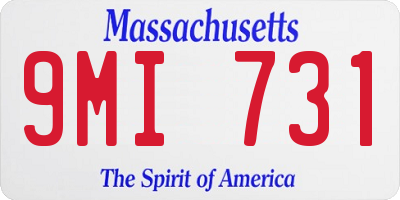 MA license plate 9MI731
