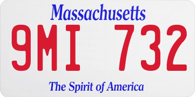 MA license plate 9MI732