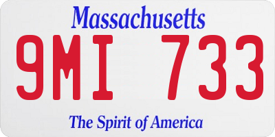 MA license plate 9MI733