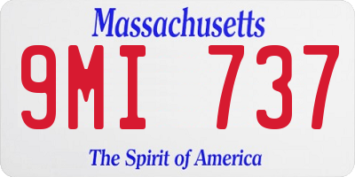 MA license plate 9MI737