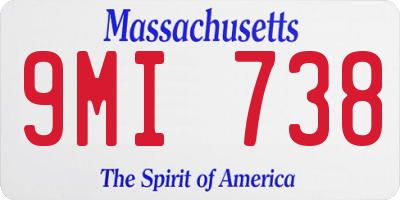 MA license plate 9MI738