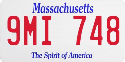 MA license plate 9MI748