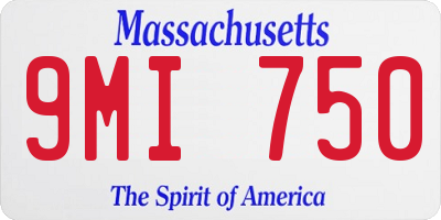 MA license plate 9MI750