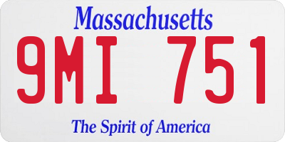 MA license plate 9MI751