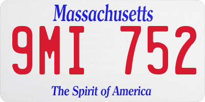 MA license plate 9MI752