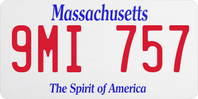 MA license plate 9MI757
