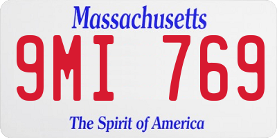 MA license plate 9MI769