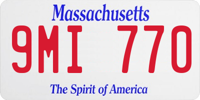 MA license plate 9MI770