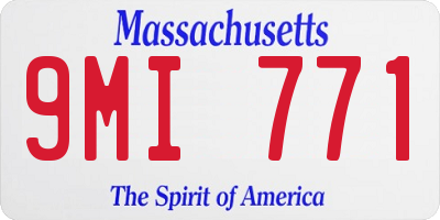 MA license plate 9MI771