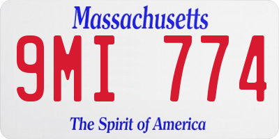 MA license plate 9MI774