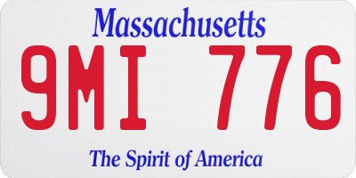 MA license plate 9MI776