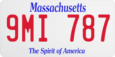 MA license plate 9MI787