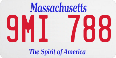 MA license plate 9MI788