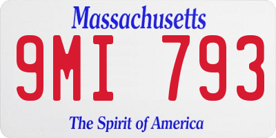 MA license plate 9MI793