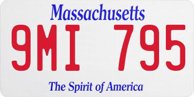 MA license plate 9MI795