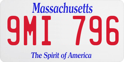 MA license plate 9MI796