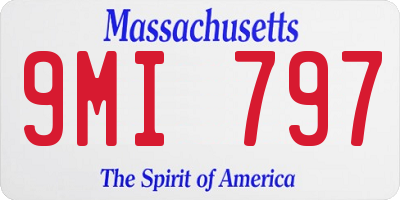 MA license plate 9MI797