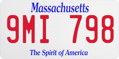 MA license plate 9MI798